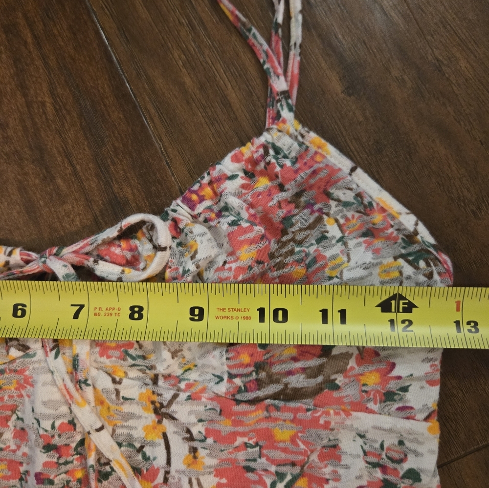 Free People Medium Floral Strappy Cotton Top - Picture 7 of 8